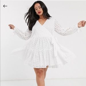 ASOS White Broderie Dress